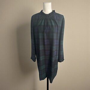 J CREW Holiday Plaid Long Sleeve Dress Size 18 NEW with tags
